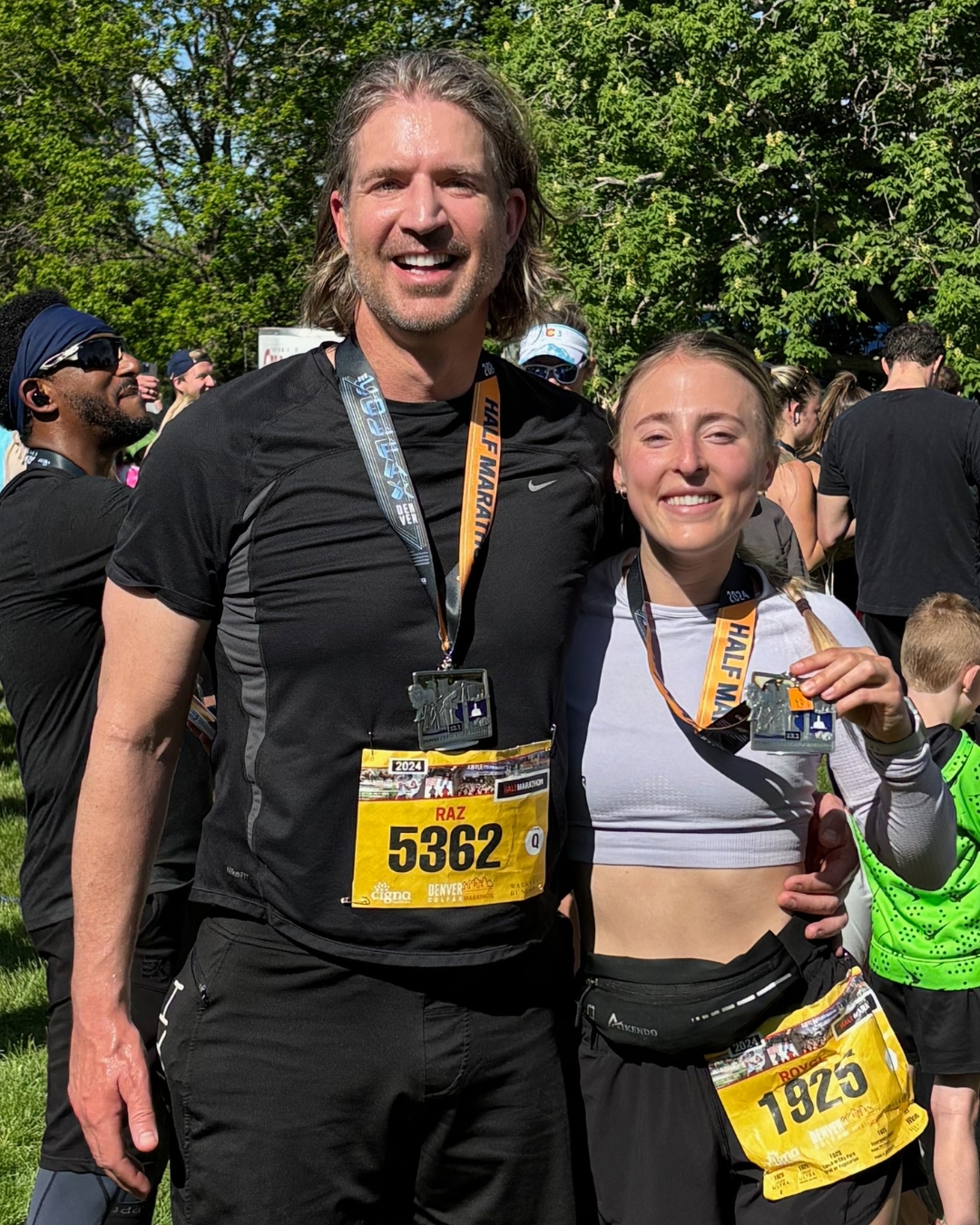 raz and his daughter at a charity race