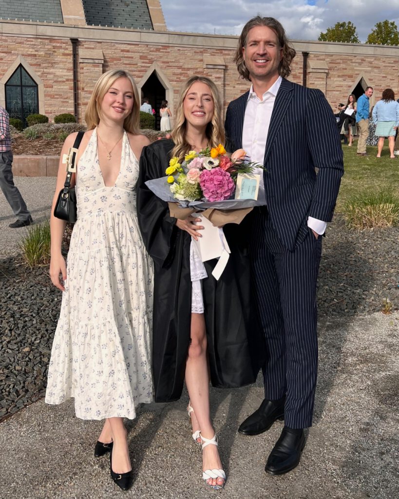 raz and his daughters at their graduation